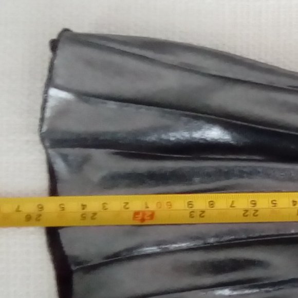 TOPSHOP Metallic Pleated Midi Skirt - Picture 9 of 9